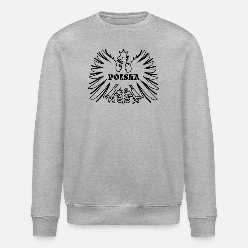 Polen Polska - Stanley/Stella Unisex Bio-Sweatshirt ROLLER - Grau meliert
