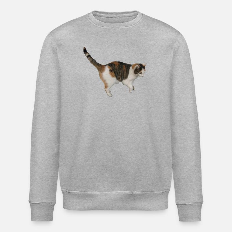 Chat - Sweat bio ROLLER Stanley/Stella Unisexe - gris chiné