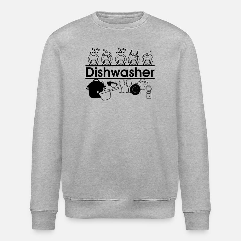Lave-vaisselle logo lave-vaisselle cuisine - Sweat bio ROLLER Stanley/Stella Unisexe - gris chiné