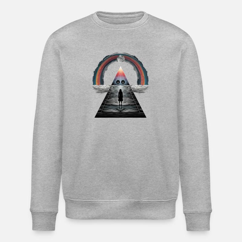 Rainbow Pyramid Moonlight Tango Dodgy - Stanley/Stella ROLLER Unisex Organic Sweatshirt - heather grey
