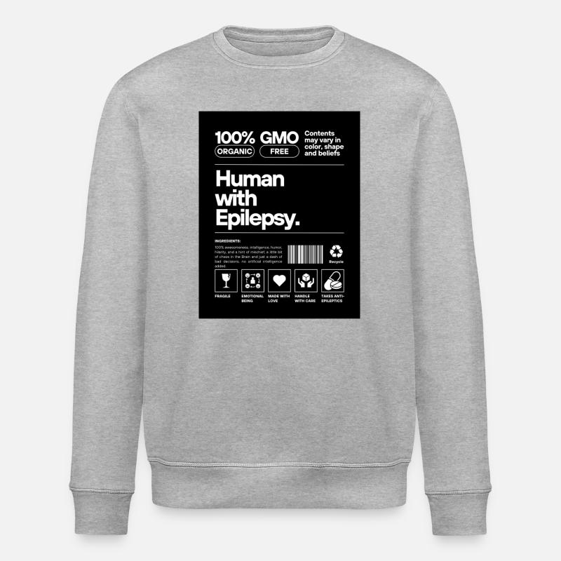 Human with Epilepsy - Stanley/Stella ROLLER Unisex Organic Sweatshirt - heather grey