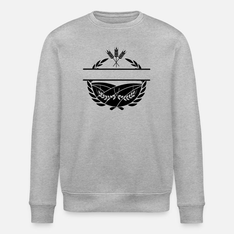 Espace texte Laurier gerbe farmer - Sweat bio ROLLER Stanley/Stella Unisexe - gris chiné