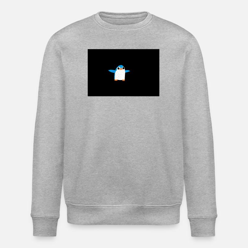 Blauer Pinguin Flügelheld - Stanley/Stella Unisex Bio-Sweatshirt ROLLER - Grau meliert