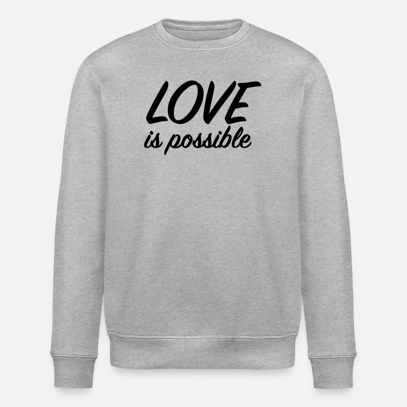 Liebe ist möglich – Positive Liebesbotschaft - Stanley/Stella Unisex Bio-Sweatshirt ROLLER - Grau meliert