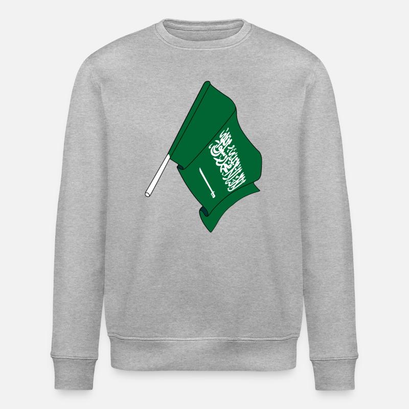 Flagge Saudi-Arabien - Stanley/Stella Unisex Bio-Sweatshirt ROLLER - Grau meliert