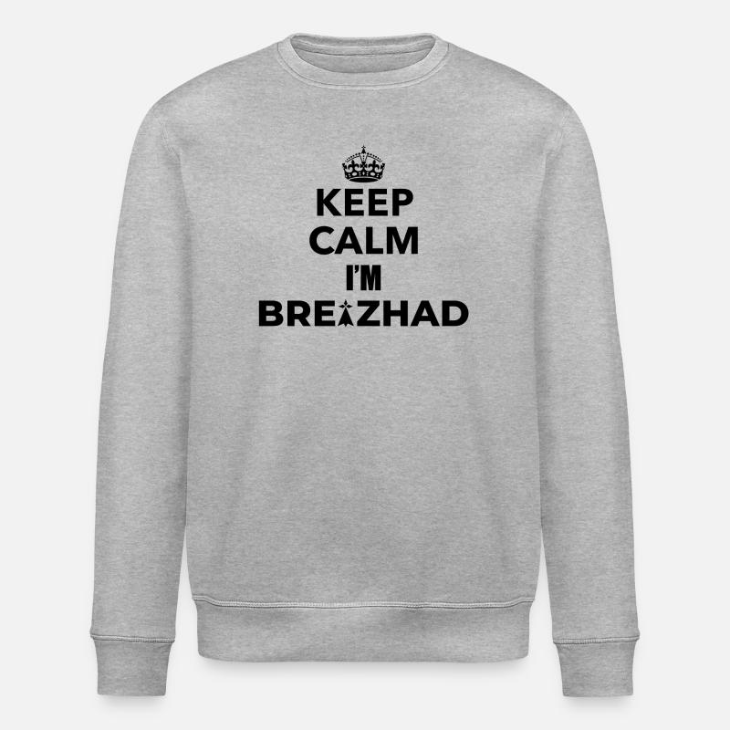 Keep calm i'm Breizhad - Stanley/Stella ROLLER Unisex Organic Sweatshirt - heather grey