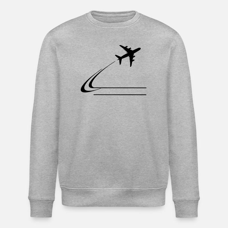 S’éloigner de l’avion - Sweat bio ROLLER Stanley/Stella Unisexe - gris chiné