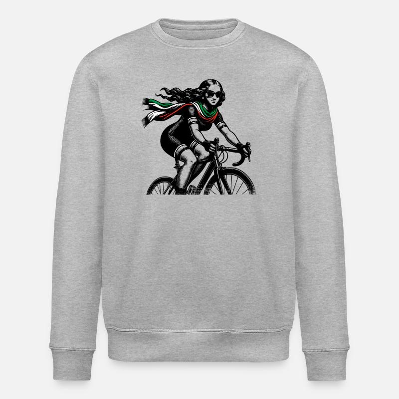 Mona Lisa à vélo - Sweat bio ROLLER Stanley/Stella Unisexe - gris chiné