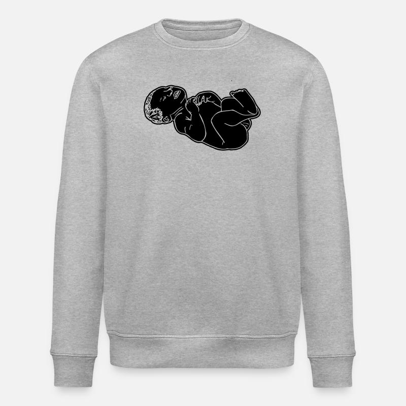 Illustration d’ombre de bébé nouveau-né - Sweat bio ROLLER Stanley/Stella Unisexe - gris chiné