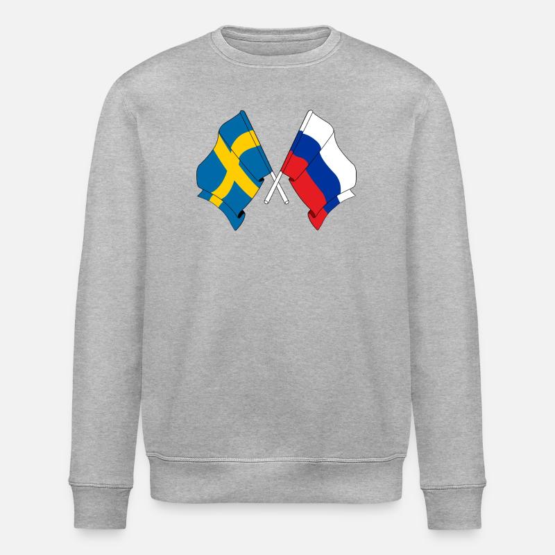 Drapeau Suède drapeau Russie - Sweat bio ROLLER Stanley/Stella Unisexe - gris chiné