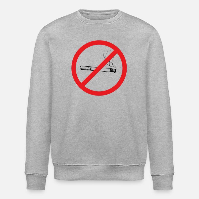 Rauchen verboten! - Stanley/Stella Unisex Bio-Sweatshirt ROLLER - Grau meliert