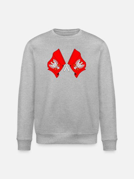 Two flags Masovia - Stanley/Stella ROLLER Unisex Organic Sweatshirt - heather grey