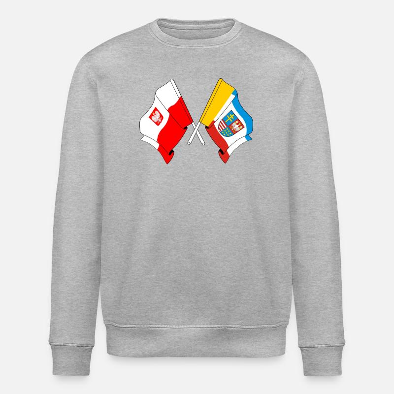 Drapeau Pologne, Sainte-Croix - Sweat bio ROLLER Stanley/Stella Unisexe - gris chiné