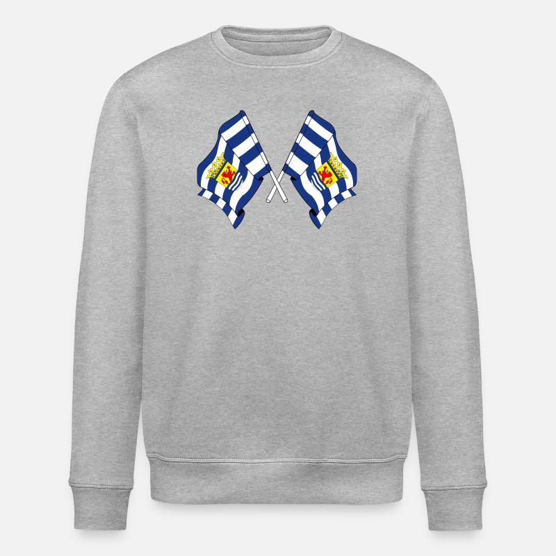 Zwei Flaggen der Provinz Zeeland - Stanley/Stella Unisex Bio-Sweatshirt ROLLER - Grau meliert