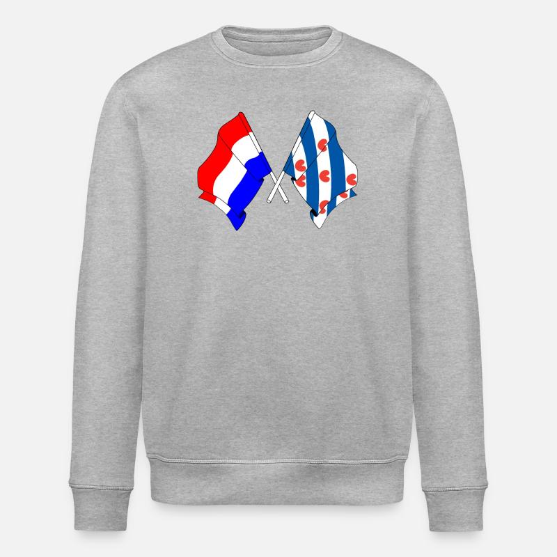 Drapeau des Pays-Bas, Frise croisé - Sweat bio ROLLER Stanley/Stella Unisexe - gris chiné