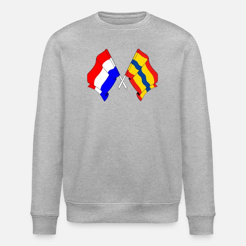 Drapeau des Pays-Bas, Overijssel croisé - Sweat bio ROLLER Stanley/Stella Unisexe - gris chiné