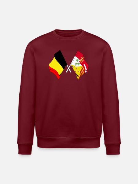 Drapeau de la Belgique, drapeau Liège - Sweat bio ROLLER Stanley/Stella Unisexe - gris chiné