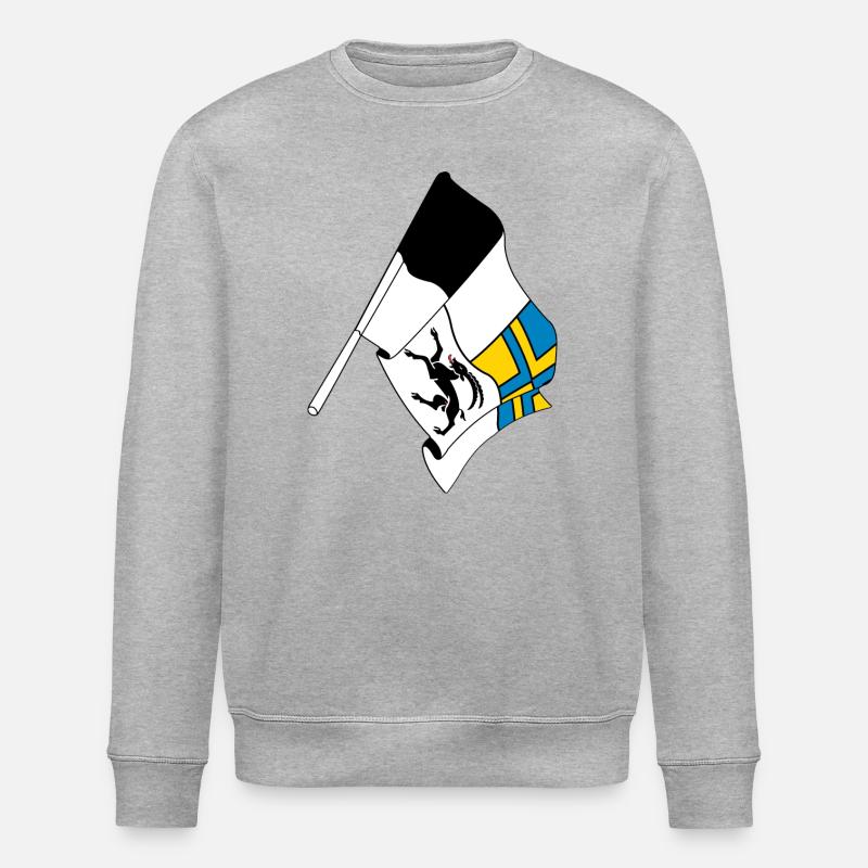 Drapeau des Grisons, Suisse - Sweat bio ROLLER Stanley/Stella Unisexe - gris chiné