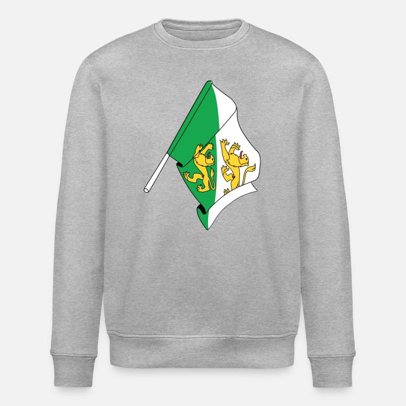 Flagge: Thurgau, Schweiz - Stanley/Stella Unisex Bio-Sweatshirt ROLLER - Grau meliert