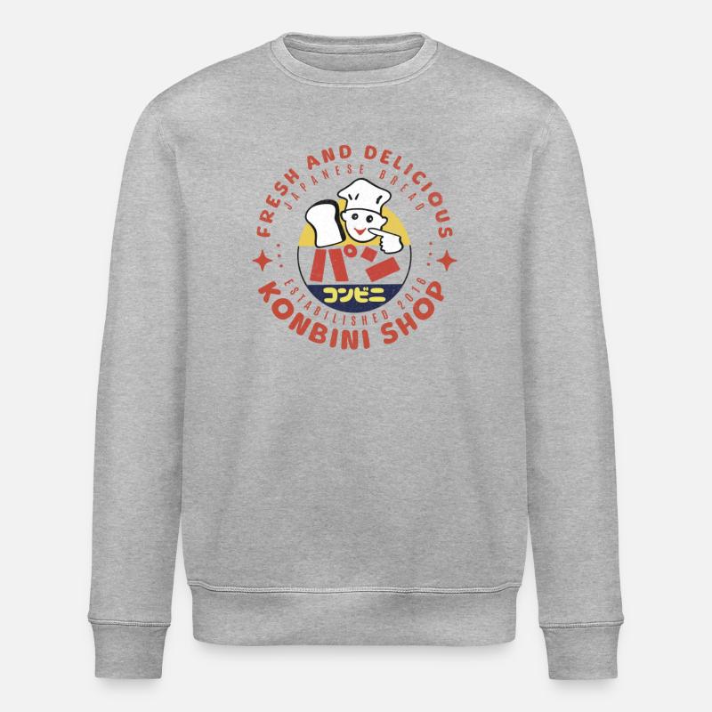 I Love Konbini Bread - Stanley/Stella Unisex Bio-Sweatshirt ROLLER - Grau meliert