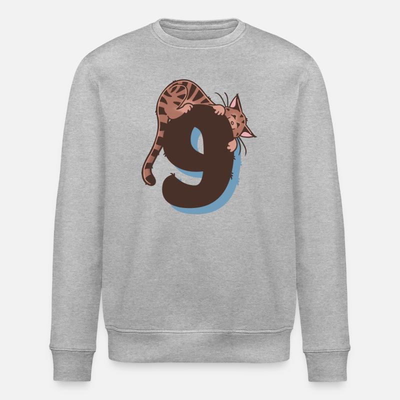 Cat numéro 9 - Sweat bio ROLLER Stanley/Stella Unisexe - gris chiné