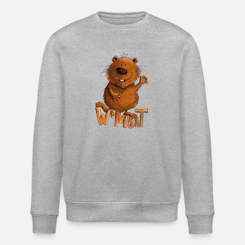 Kleiner Wombat - Stanley/Stella Unisex Bio-Sweatshirt ROLLER - Grau meliert