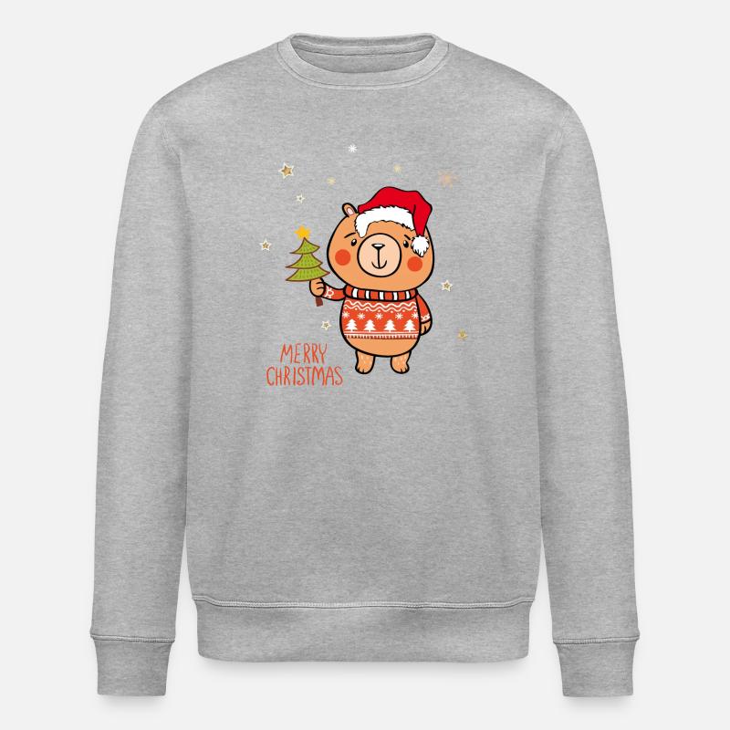 Joyeux Noël Teddy - Sweat bio ROLLER Stanley/Stella Unisexe - gris chiné