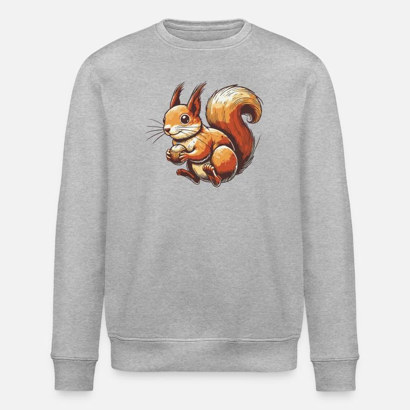 Écureuil - Sweat bio ROLLER Stanley/Stella Unisexe - gris chiné