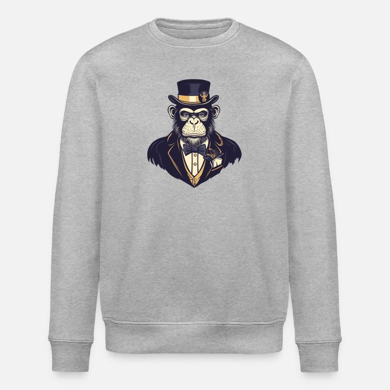 Monkey Blinders - Stanley/Stella ROLLER Unisex Organic Sweatshirt - heather grey
