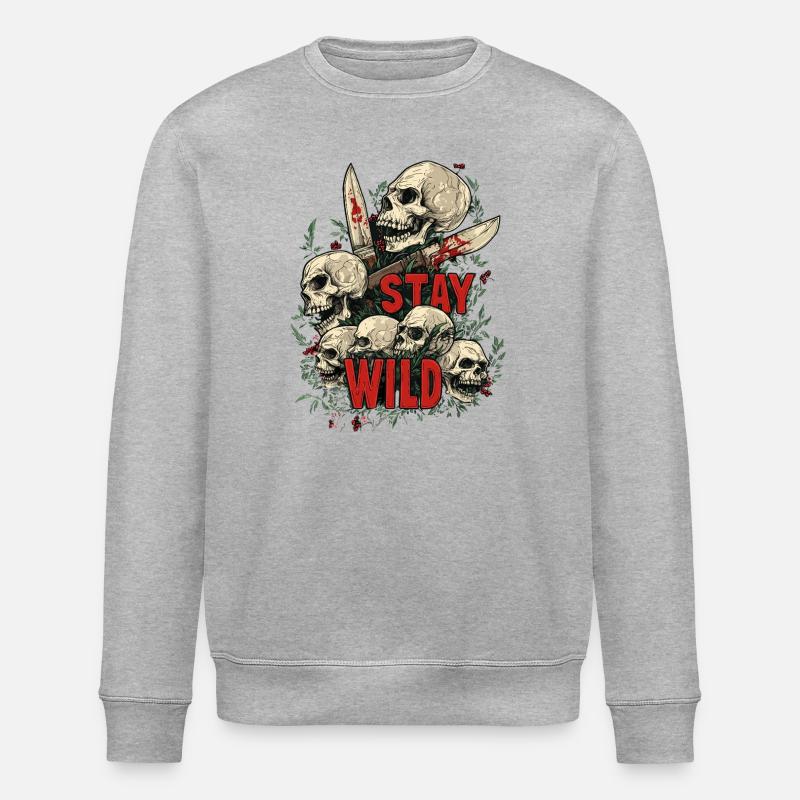 Stay Wild Frei - Stanley/Stella Unisex Bio-Sweatshirt ROLLER - Grau meliert