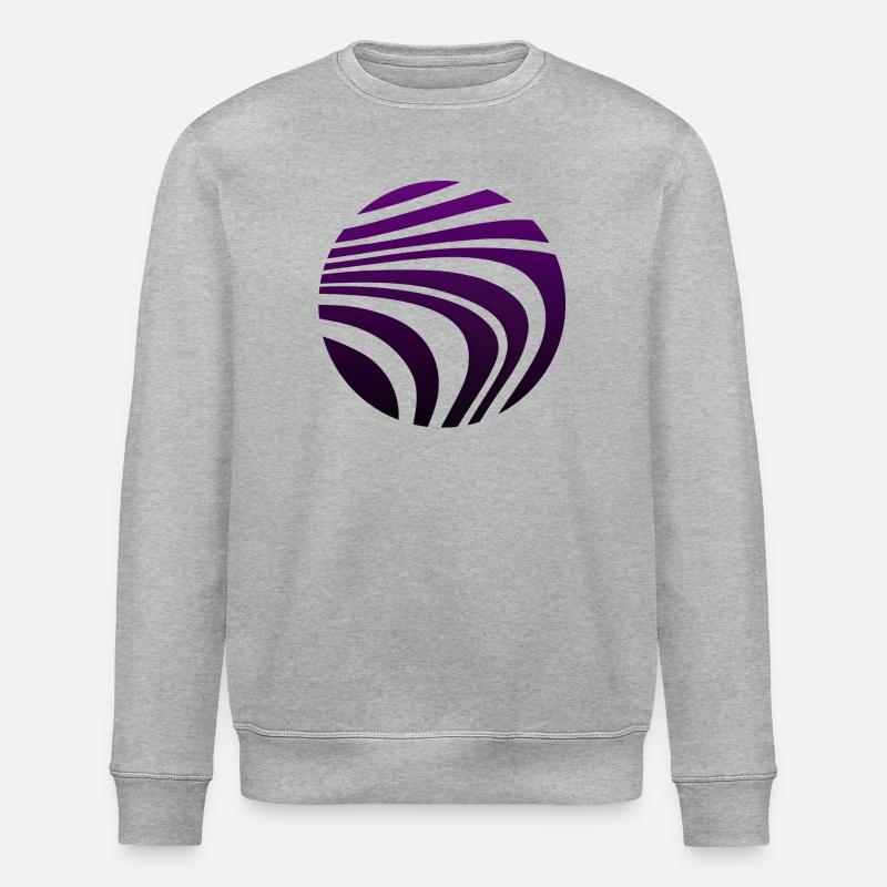 Psychedelic Pattern Violet Gradient - Stanley/Stella ROLLER Unisex Organic Sweatshirt - heather grey