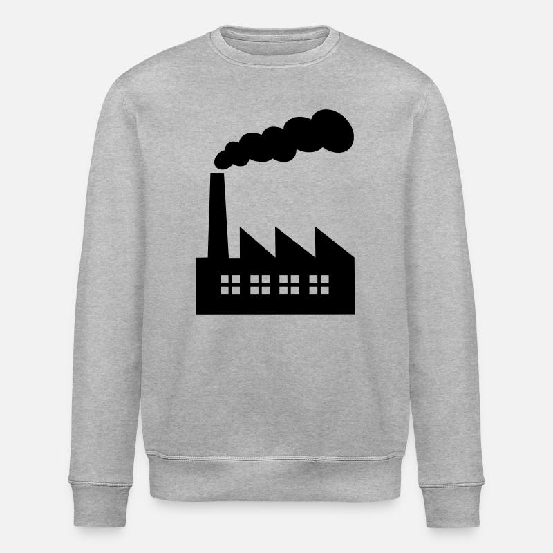 Fabrik mit Rauch - Stanley/Stella Unisex Bio-Sweatshirt ROLLER - Grau meliert