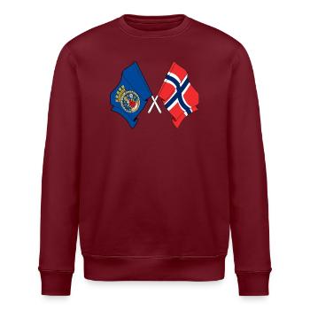 Zwei Flaggen gekreuzt von Oslo und Flagge Norwegen - Stanley/Stella Unisex Bio-Sweatshirt ROLLER - Grau meliert - Vorne - Nik (191cm)