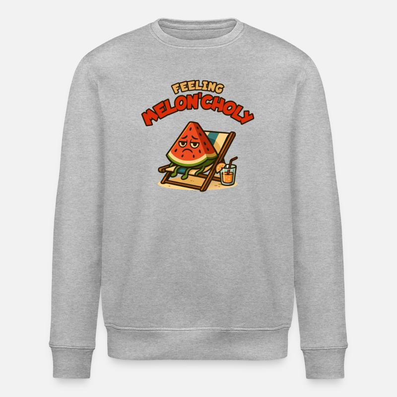 Meloncholie in der Sonne - Stanley/Stella Unisex Bio-Sweatshirt ROLLER - Grau meliert