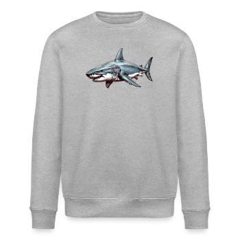 Marée de requin - Sweat bio ROLLER Stanley/Stella Unisexe - gris chiné - Devant - Nik (191cm)