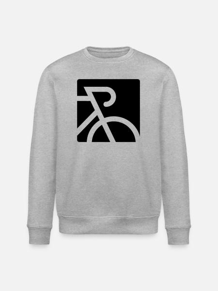 Stylized road bike with drop bar - Stanley/Stella ROLLER Unisex Organic Sweatshirt - heather grey