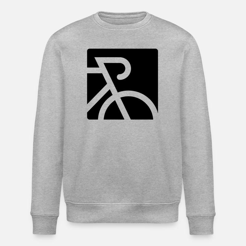 Stylized road bike with drop bar - Stanley/Stella ROLLER Unisex Organic Sweatshirt - heather grey