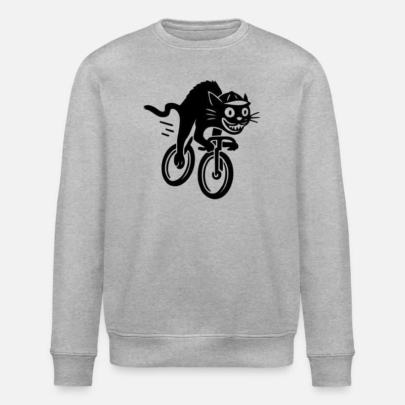 Chat rapide sur vélo de route - Sweat bio ROLLER Stanley/Stella Unisexe - gris chiné