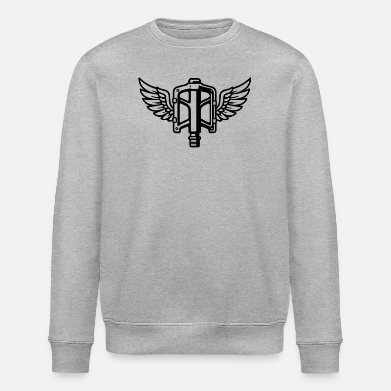 Pedal mit Flügeln - Stanley/Stella Unisex Bio-Sweatshirt ROLLER - Grau meliert