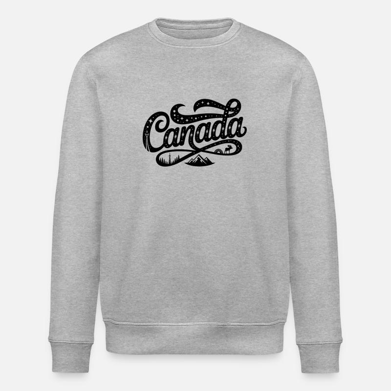 Canada - Souvenir Design - Stanley/Stella ROLLER Unisex Organic Sweatshirt - heather grey