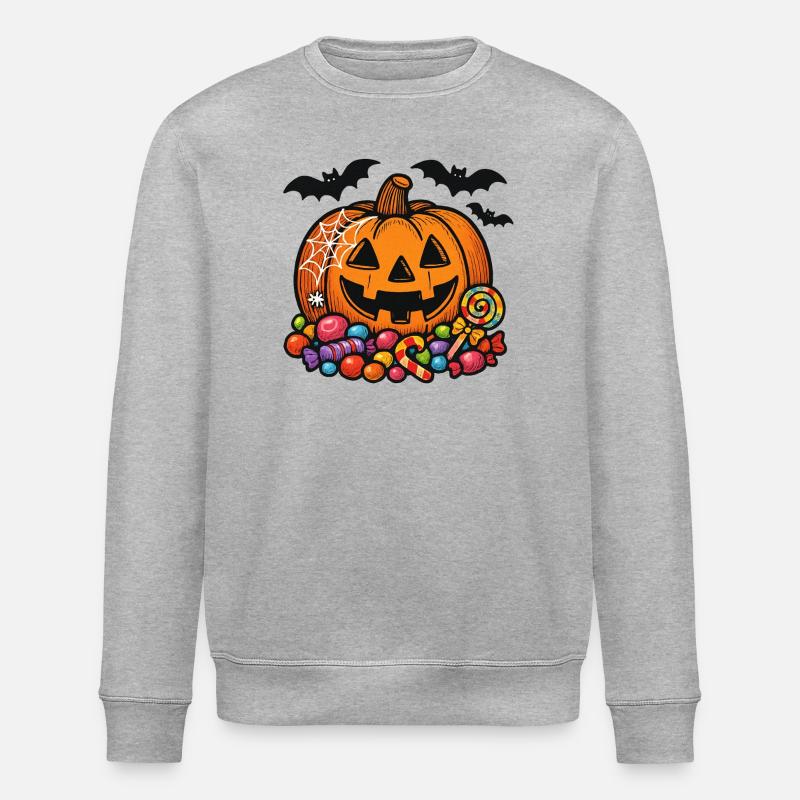 Halloween Candy Pumpkin Chemise pour enfants - Sweat bio ROLLER Stanley/Stella Unisexe - gris chiné