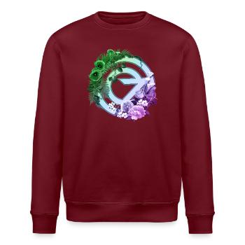 Wicked 2 Oz Logo With Flowers And Plants - Stanley/Stella ROLLER Unisex Organic Sweatshirt - heather grey - Front - Nik (191cm)