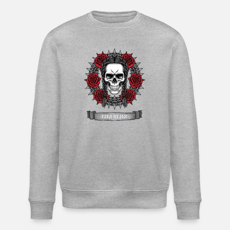 Bikergirl - Stanley/Stella Unisex Bio-Sweatshirt ROLLER - Grau meliert