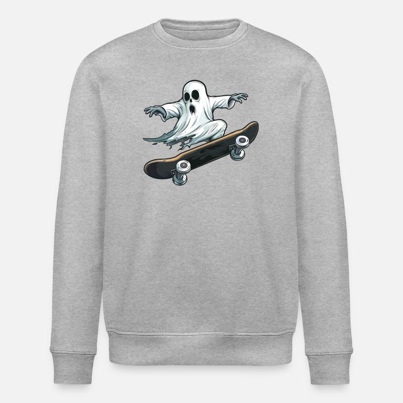 Geist Skateboard - Stanley/Stella Unisex Bio-Sweatshirt ROLLER - Grau meliert
