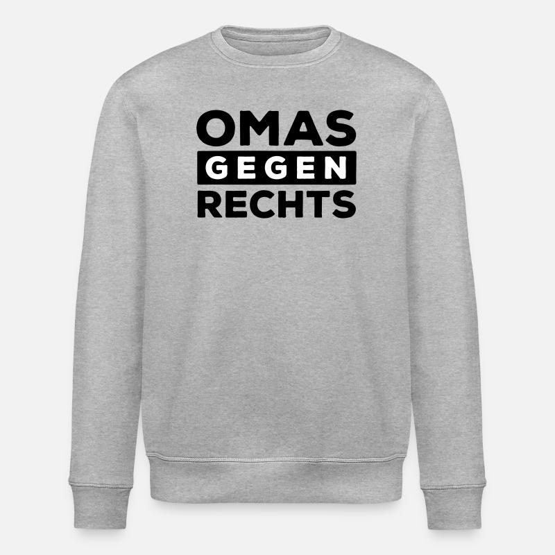 Omas gegen Rechts - Stanley/Stella Unisex Bio-Sweatshirt ROLLER - Grau meliert