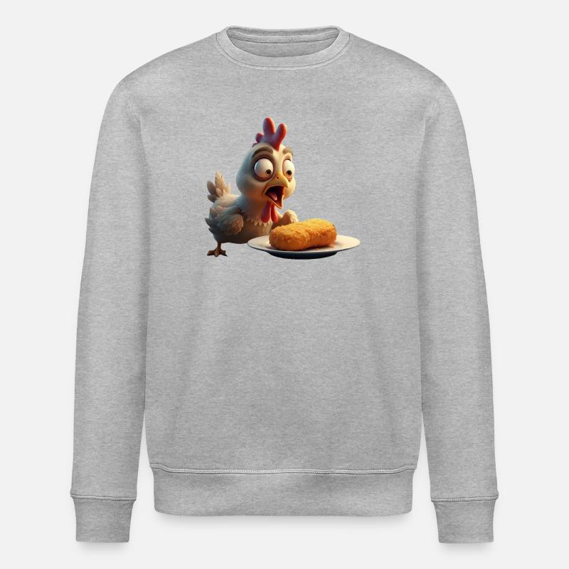 Poulet Mécontent - Sweat bio ROLLER Stanley/Stella Unisexe - gris chiné