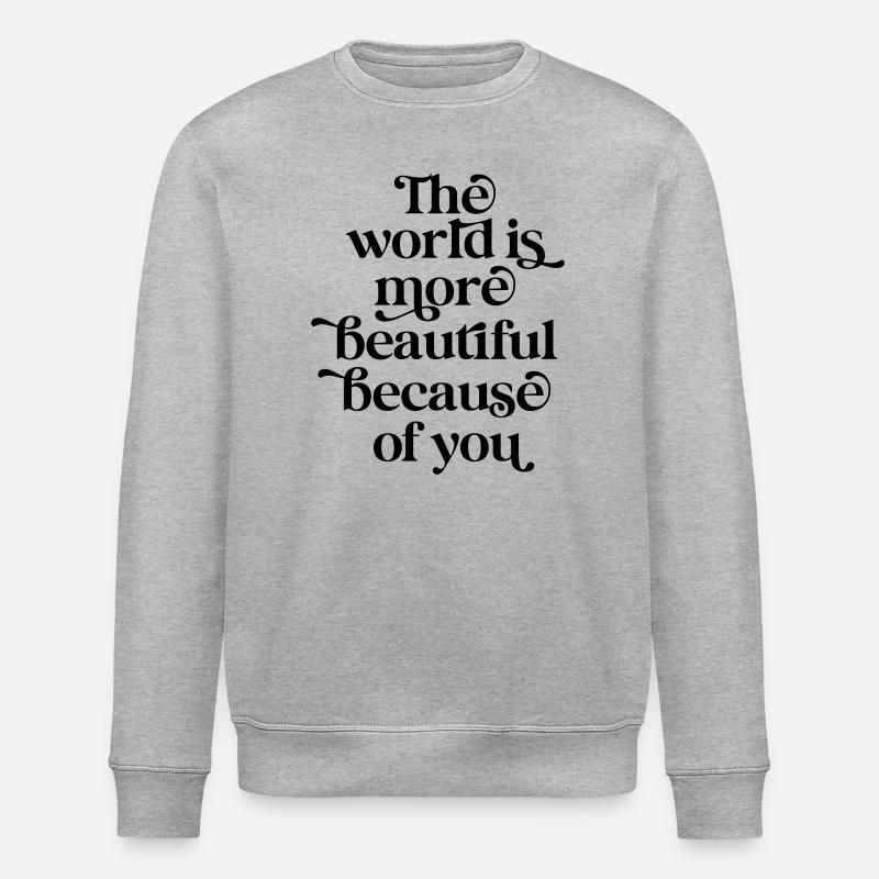 Welt schöner – Valentine Romantic Black - Stanley/Stella Unisex Bio-Sweatshirt ROLLER - Grau meliert