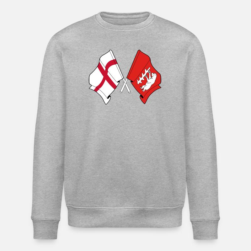 Warwickshire & England - Stanley/Stella Unisex Bio-Sweatshirt ROLLER - Grau meliert