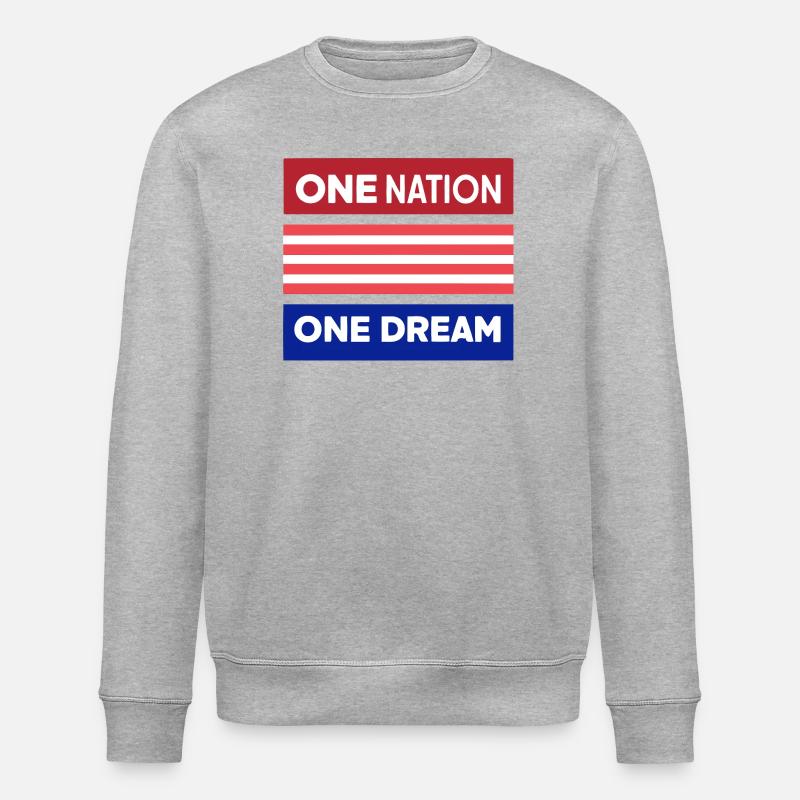 Eine Nation, ein Traum - Stanley/Stella Unisex Bio-Sweatshirt ROLLER - Grau meliert