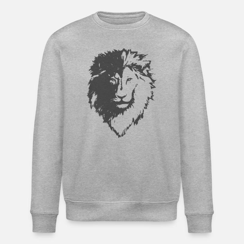 Löwe Silhouette - Stanley/Stella Unisex Bio-Sweatshirt ROLLER - Grau meliert
